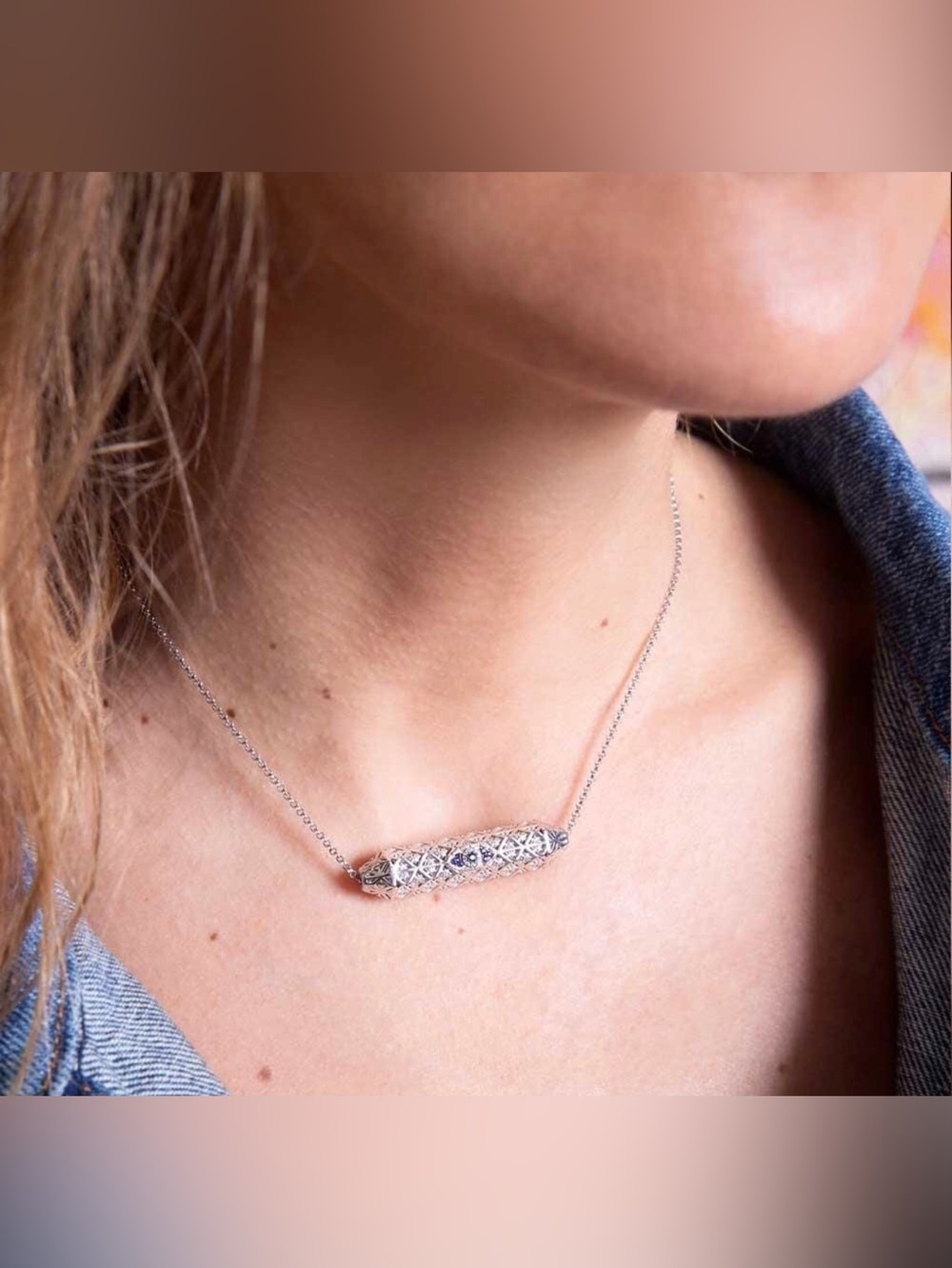 amp Evil Eye Spinner Necklace - Picture 3 of 10